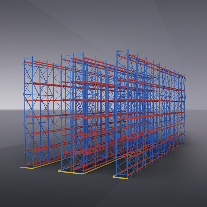 Sistema de estanterías autocinemáticas bidireccionales de acero con carretilla elevadora de almacén de pasillo intensivo FIFO