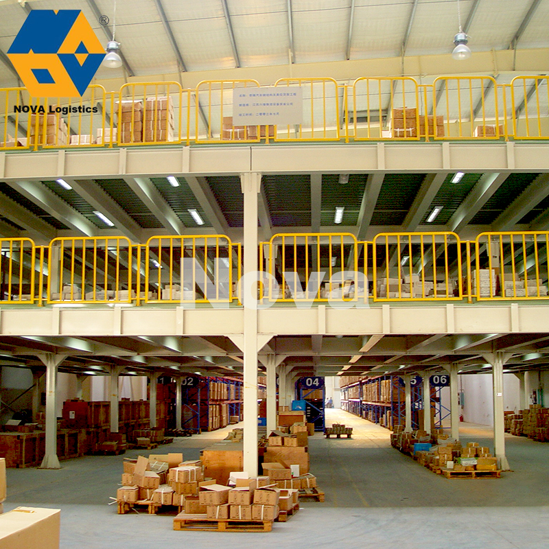 Estructura de acero de almacenamiento de almacenamiento de almacén piso de plataforma de entrepiso con certificado CE